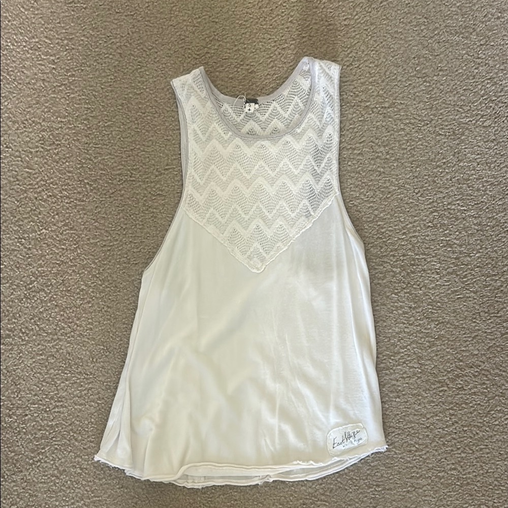 Anthropologie White Sleeveless Tank Top